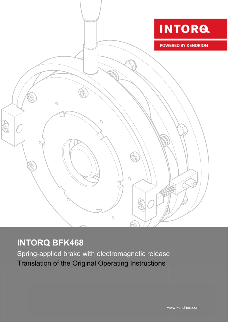 operating instructions spring applied brake BFK468 2024.04 cover