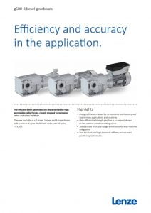 Lenze G500 Gearboxes - FCR Motion Technology